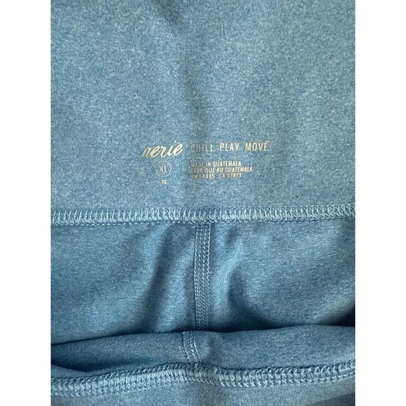 Aerie Color-block 7/8‎ Multi-Blue Leggings Size XL - Picture 6 of 8